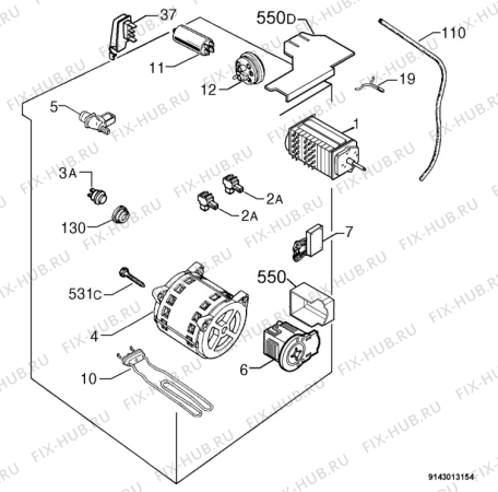 Взрыв-схема стиральной машины Privileg 676754_20079 - Схема узла Electrical equipment 268